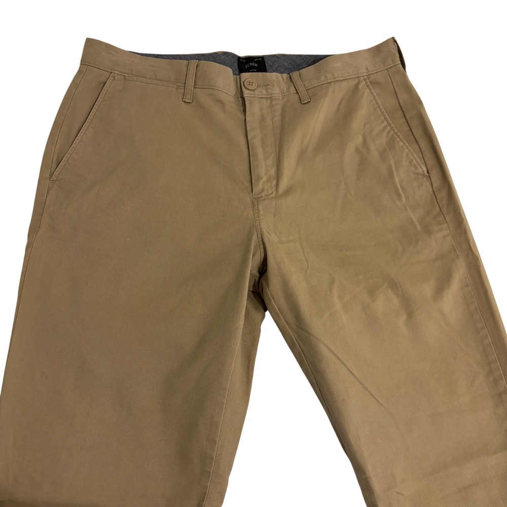 J.Crew 770 Straight Chino Pants Mens M 32x32 Khaki Stretch Cotton Flat Front
